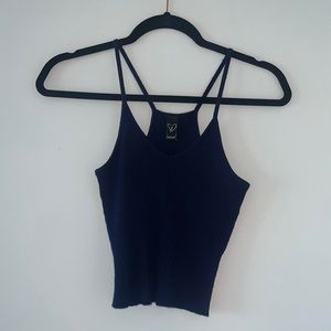 Navy blue crop top